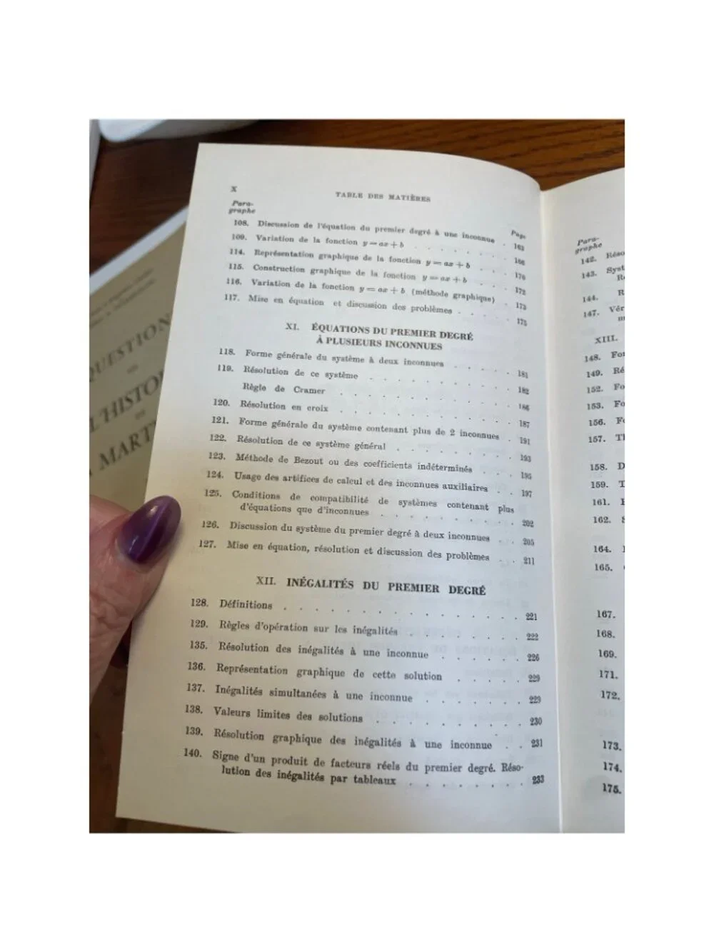 1961 Cours Secondaire d’Algebre Henri Gaudefroy French Algebra Textbook Canada